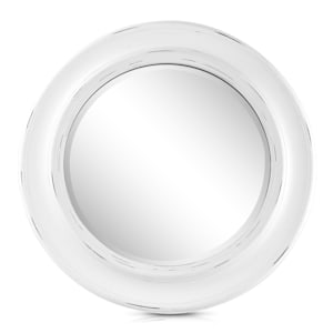 Leeds miroir mural cadre en bois véritable rond Ø 66 cm