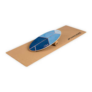 Indoorboard Allrounder planche d'équilibre + tapis + rouleau bois / liège naturel