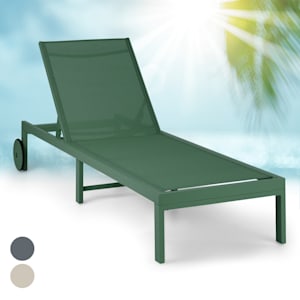 Lucca lounger ligstoel polyester aluminium 4 standen