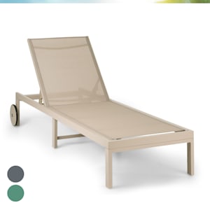 Lucca Lounger Liegestuhl Polyester Aluminium 4-Stufen