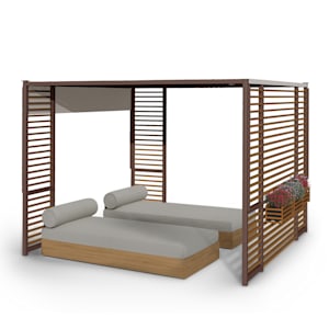 Valence gazebo 3x3 m, UV50+, idrorepellente, illuminazione solare a LED, pannello solare