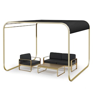 Orleans Gazebo 300 x 220 x 300 cm Toit ouvrant protection UV 50+ léger