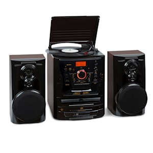 Franklin Sistema estéreo Tocadiscos Triple CD BT Casetes AUX Puerto USB