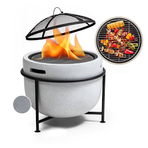 blumfeldt Grail fire bowl with grill MGO & steel bowl incl. spark protection