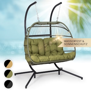 Biarritz Double Hängesessel Zweier PE Aluminium Polyrattan 260 kg
