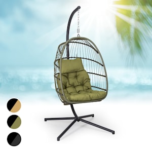 Biarritz Individual Hanging Chair Seat Cushion Polyester Aluminium Polyrattan 130 kg