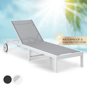 Lucca lounger ligstoel polyester aluminium 4 standen