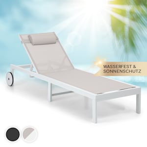 Lucca Lounger Liegestuhl Polyester Aluminium 4-Stufen