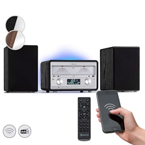 Elton Stereo-Anlage CD BT MP3 DAB+ UKW Radio VU-Meter Ambientelicht