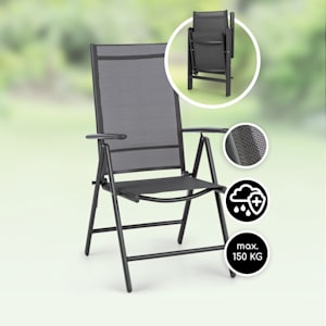 London Lite chaise pliante 56,5 x 107 x 68 cm ComfortMesh aluminium