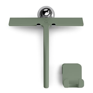 Blaze - Tergivetro per doccia, 23 cm, rivestimento in silicone, nucleo in acciaio inox, design moderno