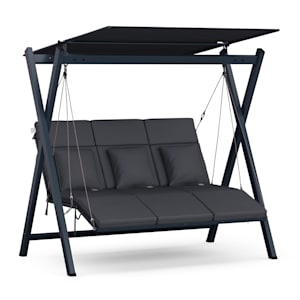 blumfeldt FlexiSwing - Dondolo Hollywood, 3 posti, regolabile, in acciaio