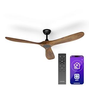 Klarstein Bahama Breeze Smart Ventilatore a soffitto senza luce noce