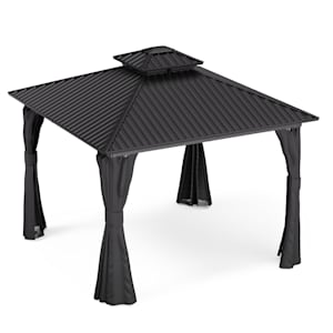 ShadeFortress Pavillon 3x3 m verzinktes Stahldach schützt vor Sonne, Regen und Wind