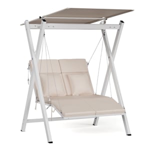 Blumfeldt FlexiSwing - Dondolo Hollywood, 2 posti, regolabile, in acciaio