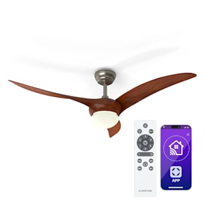 Klarstein Monteverde Smart Deckenventilator mit Licht Walnuss