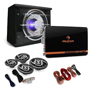 Set de sono auto 4.1 "Black Line 540" Ampli enceintes cables 5000W