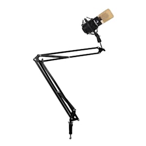 USB Studio Microphone in Gold / Black & Microphone Arm with Table Holder