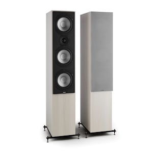 Reference 801 Three-Way Speaker Pair Grey Oak incl. Cover Silver