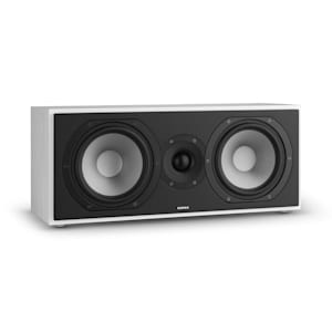Reference 803 Altavoz central de 2 vías D’Appolito blanco incl. cubierta plateada