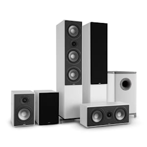 Reference 851 5.1-Soundsystem blanco con cover negro
