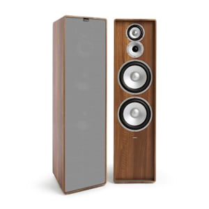 RETROSPECTIVE 1977 MKII - Enceintes colonne 3 voies marron - cache gris