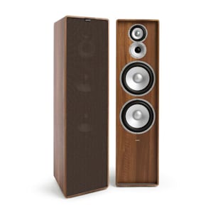 Retrospective 1977 MKII – Altavoz de pie de 3 vías en nogal con cubierta en negro-marrón