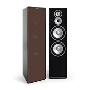Retrospective 1977 MKII – Altavoz de pie de 3 vías en negro con cubierta marrón