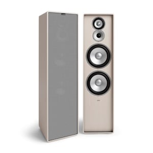 RETROSPECTIVE 1977 MKII - Enceintes colonne 3 voies blanc - cache gris