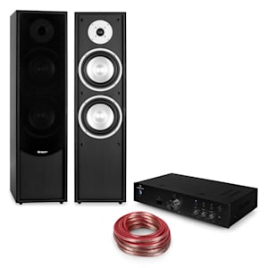 Linie-300 Juego Hi-Fi Bluetooth Amplificador Altavoces de torre pasivos negro