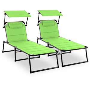 Amalfi Juicy Lime ligbank set van 2 bekleding stalen frame - lime