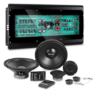 Set HiFi voiture enceintes + amplificateur 6 canaux 6x160W RMS