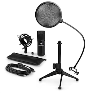 MIC-900B USB set de micrófonos V2 micrófono condensador protección anti pop soporte de mesa