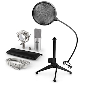 MIC-900S USB Mikrofonset V2 | Kondensator-Mikrofon |Popschutz | Tischstativ