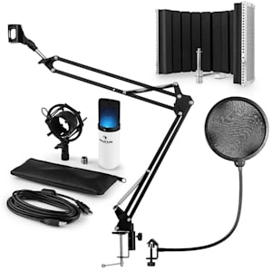 MIC-900WH-LED USB Kit micro V5 condensateur filtres anti pop et bruit blanc