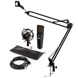 MIC-920B Set Microfoni USB Condensatore V3 Braccio Microfono Nero