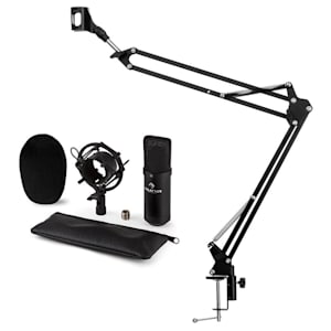 CM001B Kit micro V3 Microphone à condensateur perchette noir