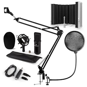 CM001B Set Microfono V5 Condensatore AdattatoreUSB Braccio Anti-Pop