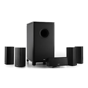 Ambience 5.1-Surround-Sound-System schwarz inkl. 30m Lautsprecherkabel