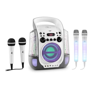 Kara Liquida + Dazz Set karaoké lecteur CD CD-G MP3 + 2 micros - gris
