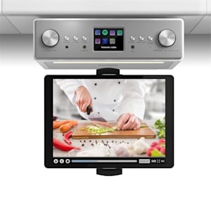 Connect Soundchef Kitchen Radio with Tablet Holder DAB + FM 2x3" Boxes White