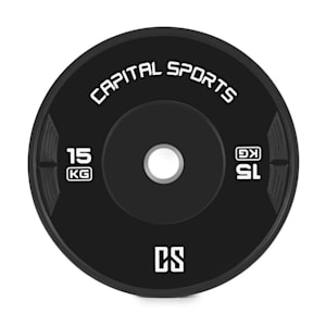 Elongate Bumper Plate Disco Peso Gomma 2x 15kg