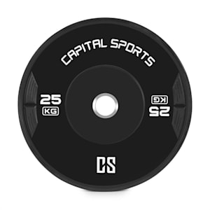Elongate bumper plate gewichtsschijf rubber 2x 25kg