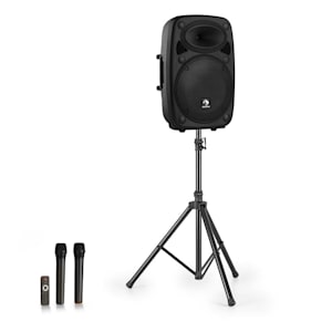 Streetstar 15 Mobile PA-Anlage + Stativ 15" Woofer UHF-Mikro 1000 W schwarz