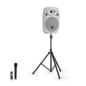 Streetstar 8 Mobile PA-Anlage + Stativ 8" Woofer UHF-Mikro 200 Wmax. weiß