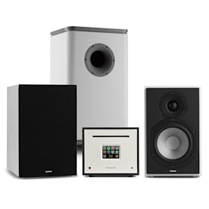 Unison Reference 802 Edition chaîne stéréo amplificateur enceintes blanc/noir/gris