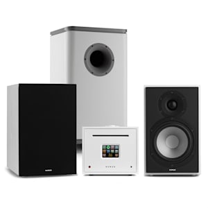 Unison Reference 802 Edition Stereoanlage Verstärker Box weiß/schwarz/grau