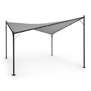 Sombra Pergola Komplettset 4x4m Polyester-Dach grau