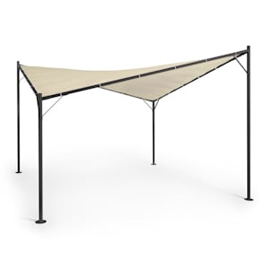 Sombra Pergola Komplettset 4x4m Polyester-Dach beige
