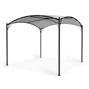 Castello, pavilon, 3,5 x 3,5m, 250G, poliészter, acél, fekete/szürke